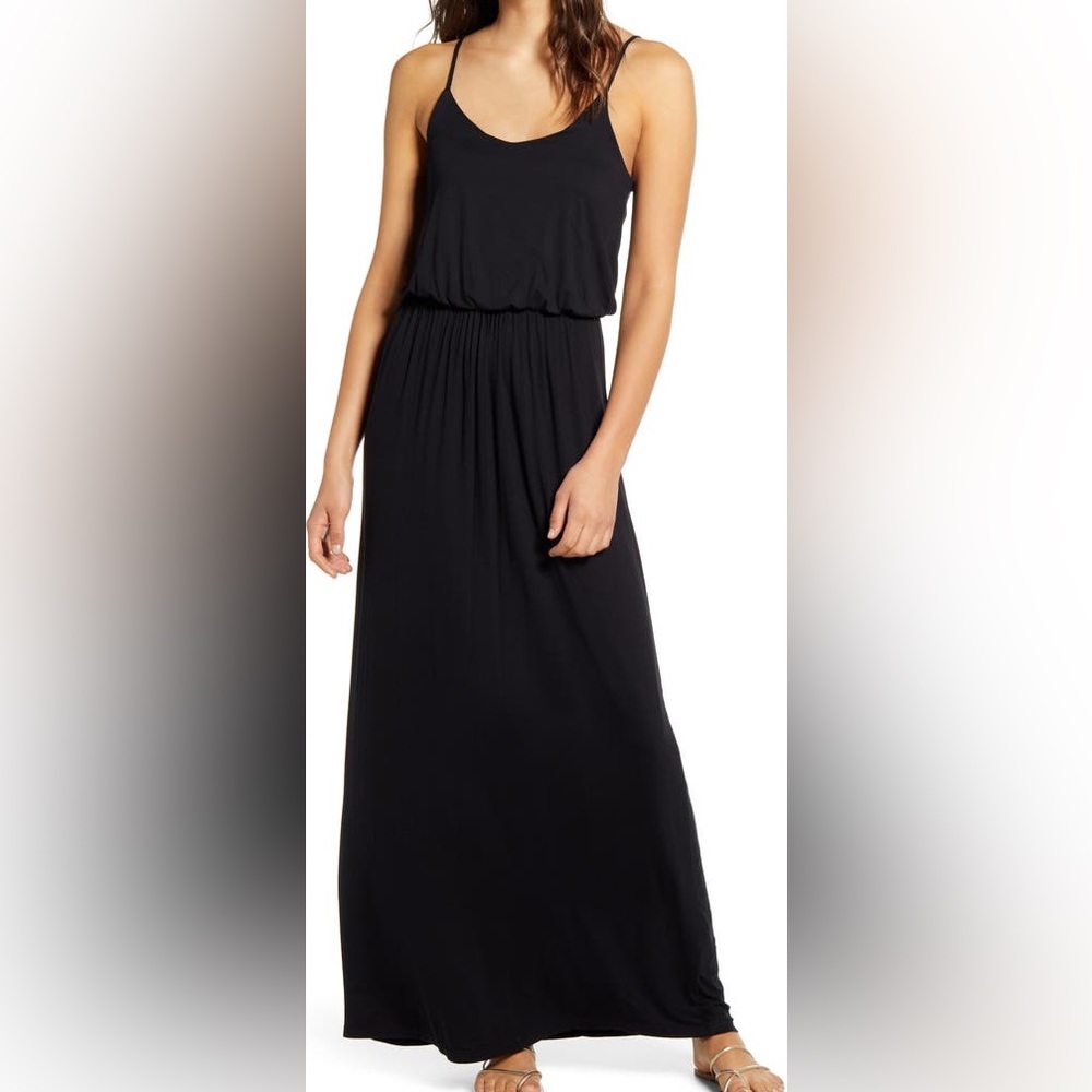 Lush one side slit maxi dress
